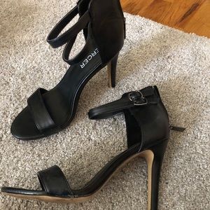 Mercer Black Heeled Sandals